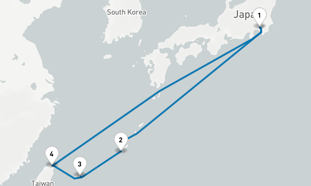 2023/10/23発 8 nights / 9 days, Yokohama (Tokyo, Japan) Round trip
